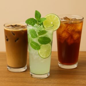 summer mojitos with mint and lime
