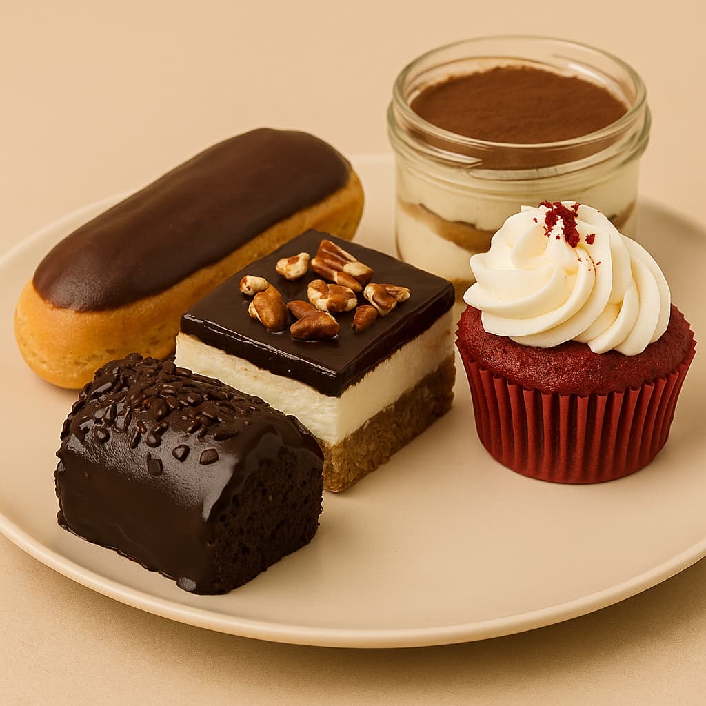pastries and brownies from Meltin Cocoa dessert cafe