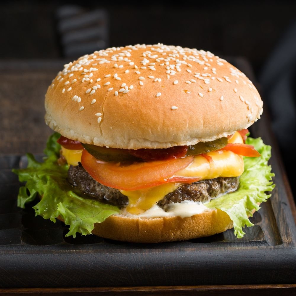 CHEESY CHICKEN PATTY BURGER