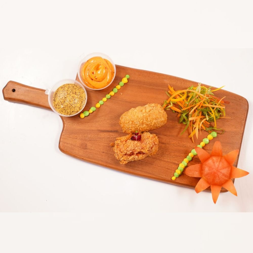 VEGETABLE CHOP CUTLET WITH DIPS (2 PCS)
